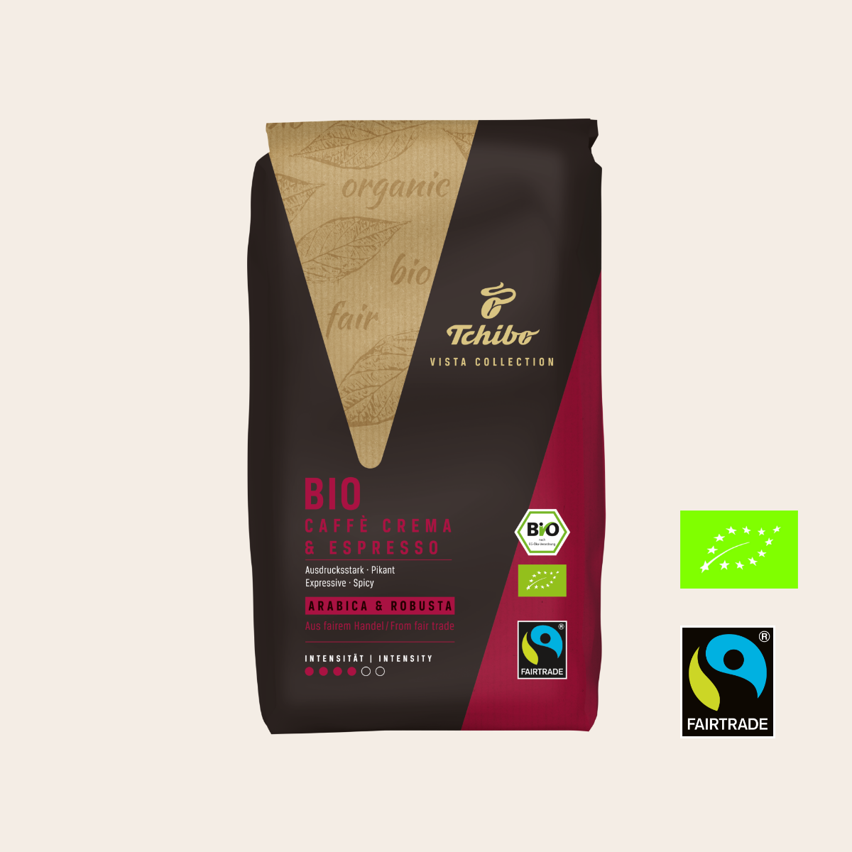TCHIBO VISTA Caffè Crema & Espresso, Bio Fairtrade, 1.000g